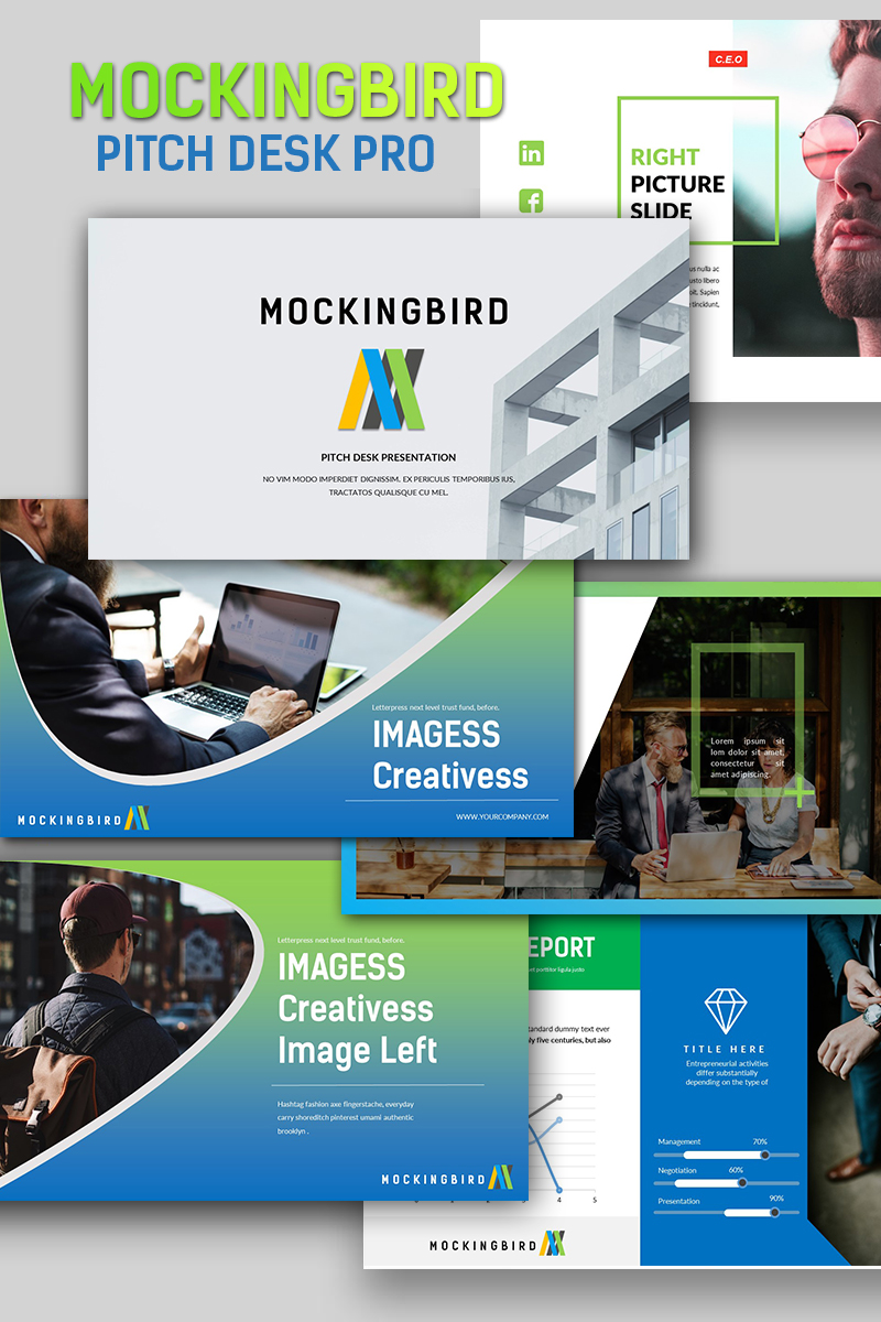 Mockingbird Pitch Desk Pro - Keynote template