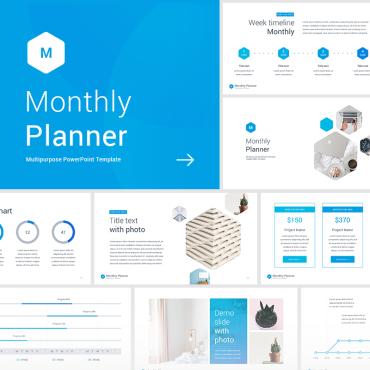 Monthly Planner PowerPoint Templates 66054