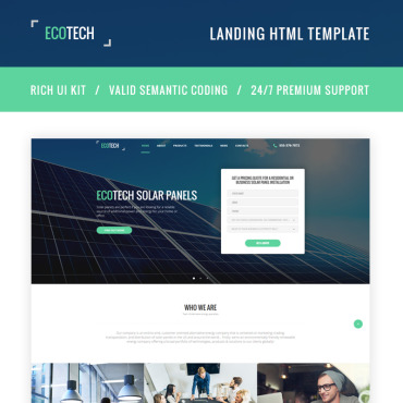 Green Technology Landing Page Templates 66063