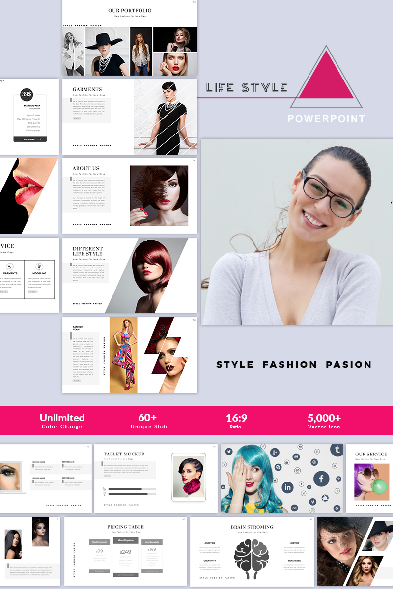 Life Style Presentation PowerPoint template