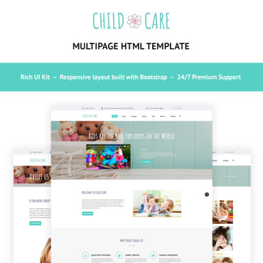 Elementary Child Responsive Website Templates 66121