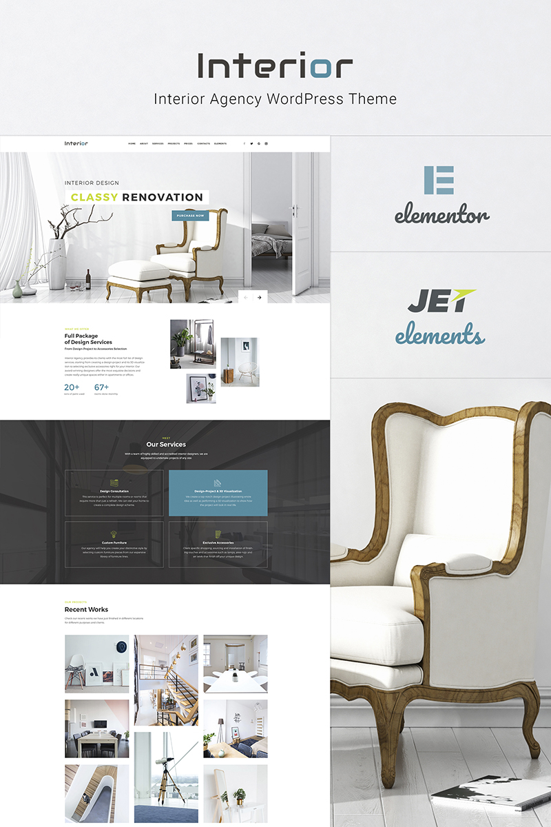 Interior - Interior Design Company Responsive WordPress Theme