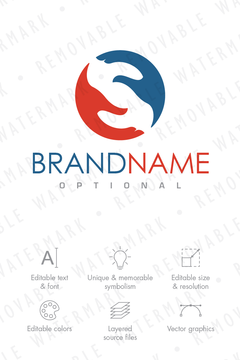 S Trading Hands Logo Template