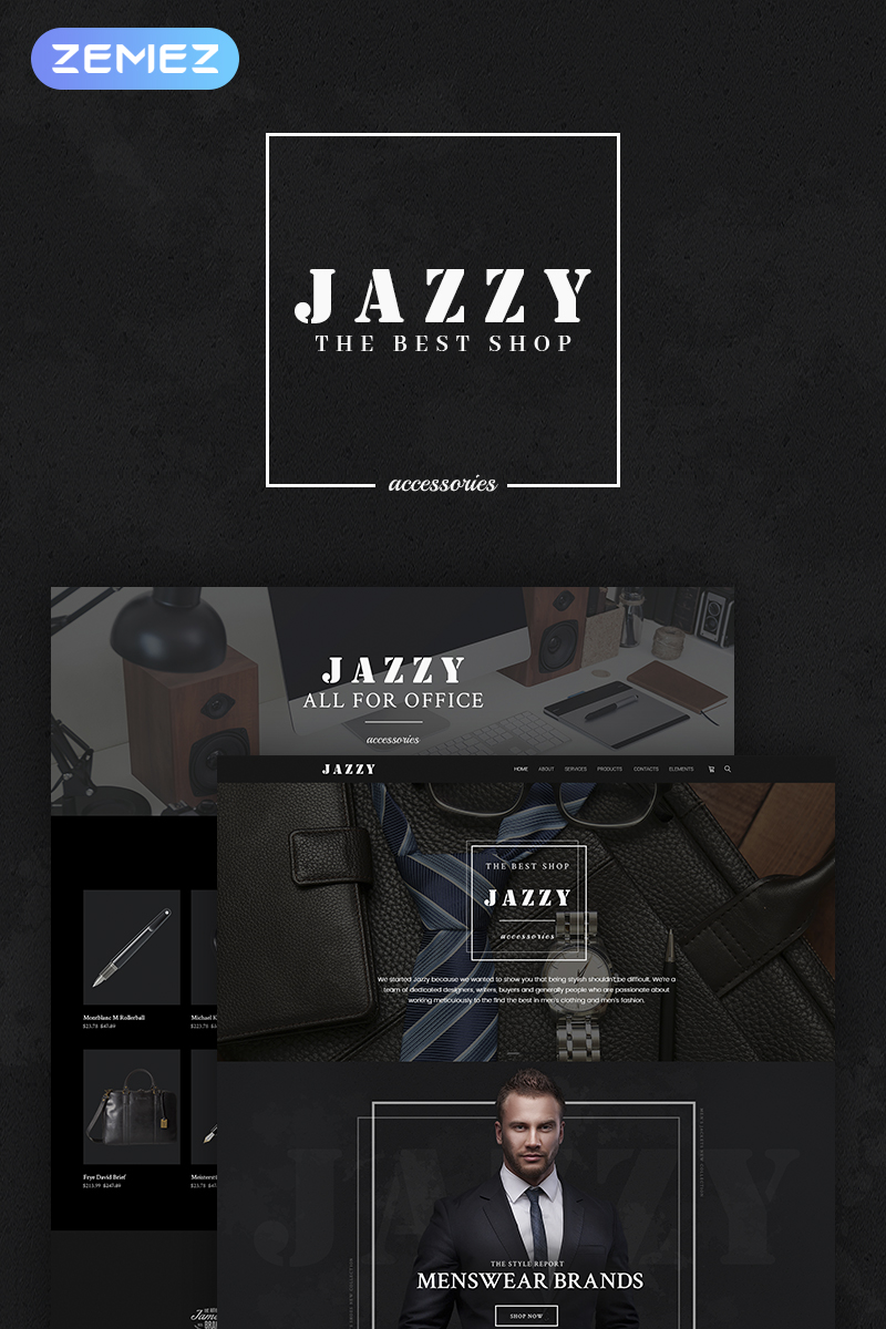 Jazzy - Men's Accessories Shop WooCommerce Theme