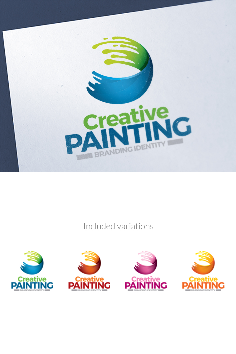 Creative Painting | Art Brush Color Splash Design Logo Template