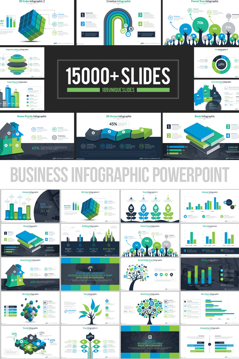 Business Infographic Presentation PowerPoint template