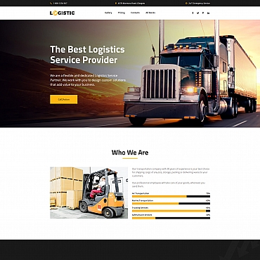 Delivery Logistic Landing Page Templates 66373