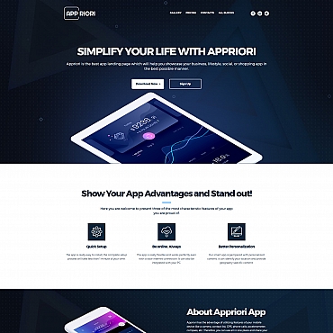 Tablet Device Landing Page Templates 66374