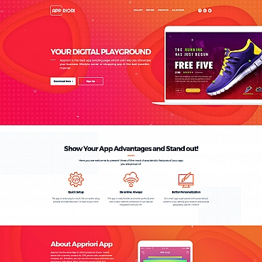 Smartphone Network Landing Page Templates 66375