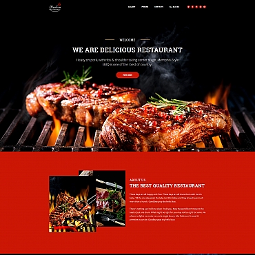 Bbq Cafe Landing Page Templates 66385