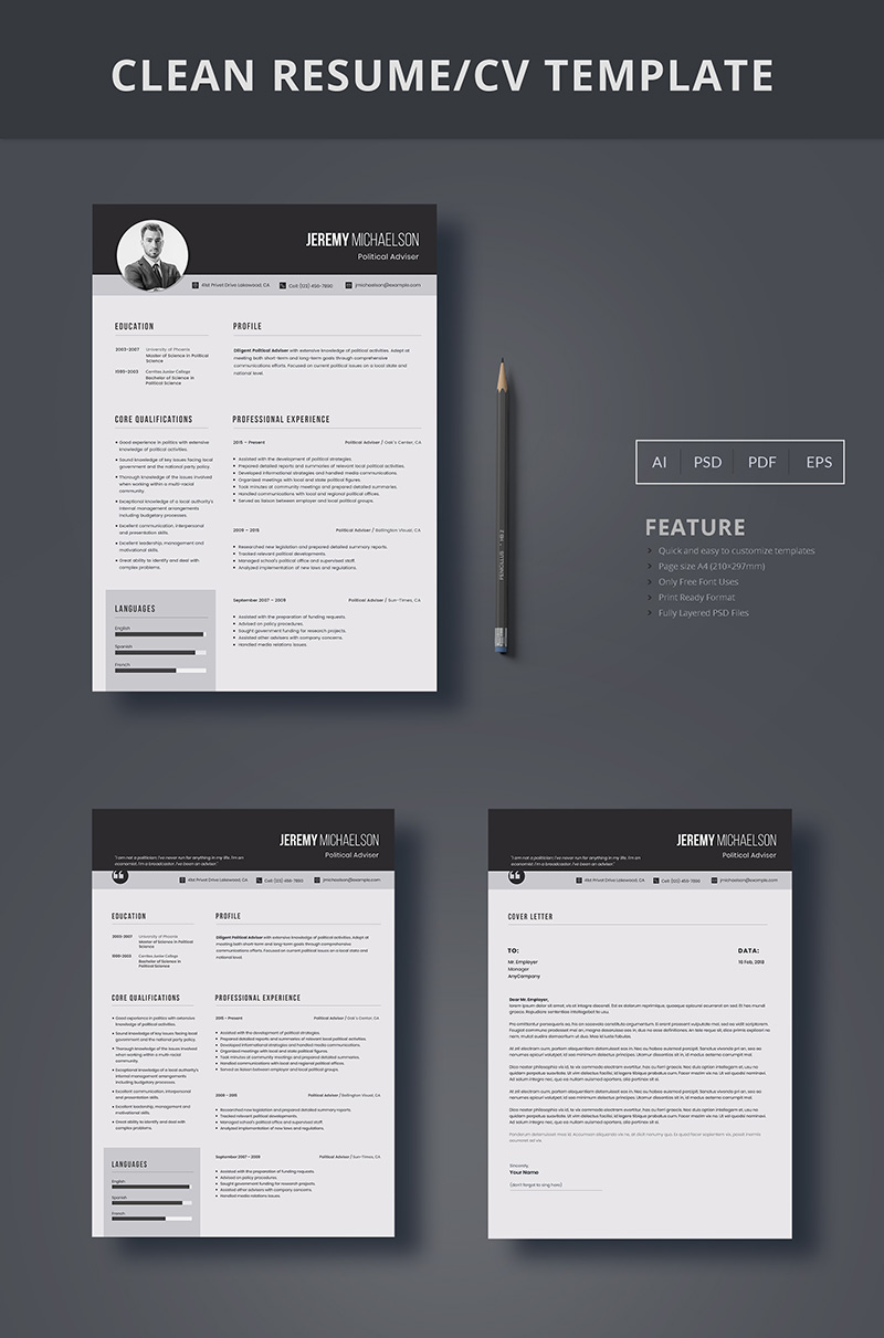 Jeremy Michaelson - Government Resume Template