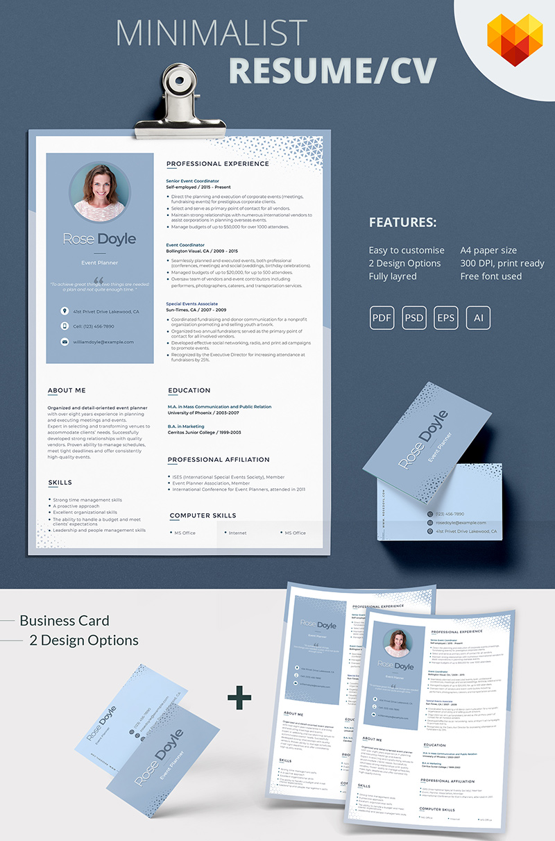 Rose Doyle - Event Manager Resume Template