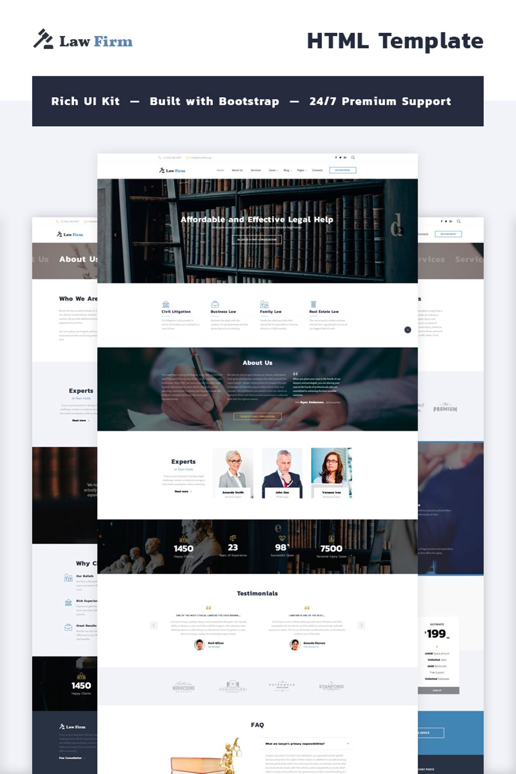 Law Firm Multipage Website Template