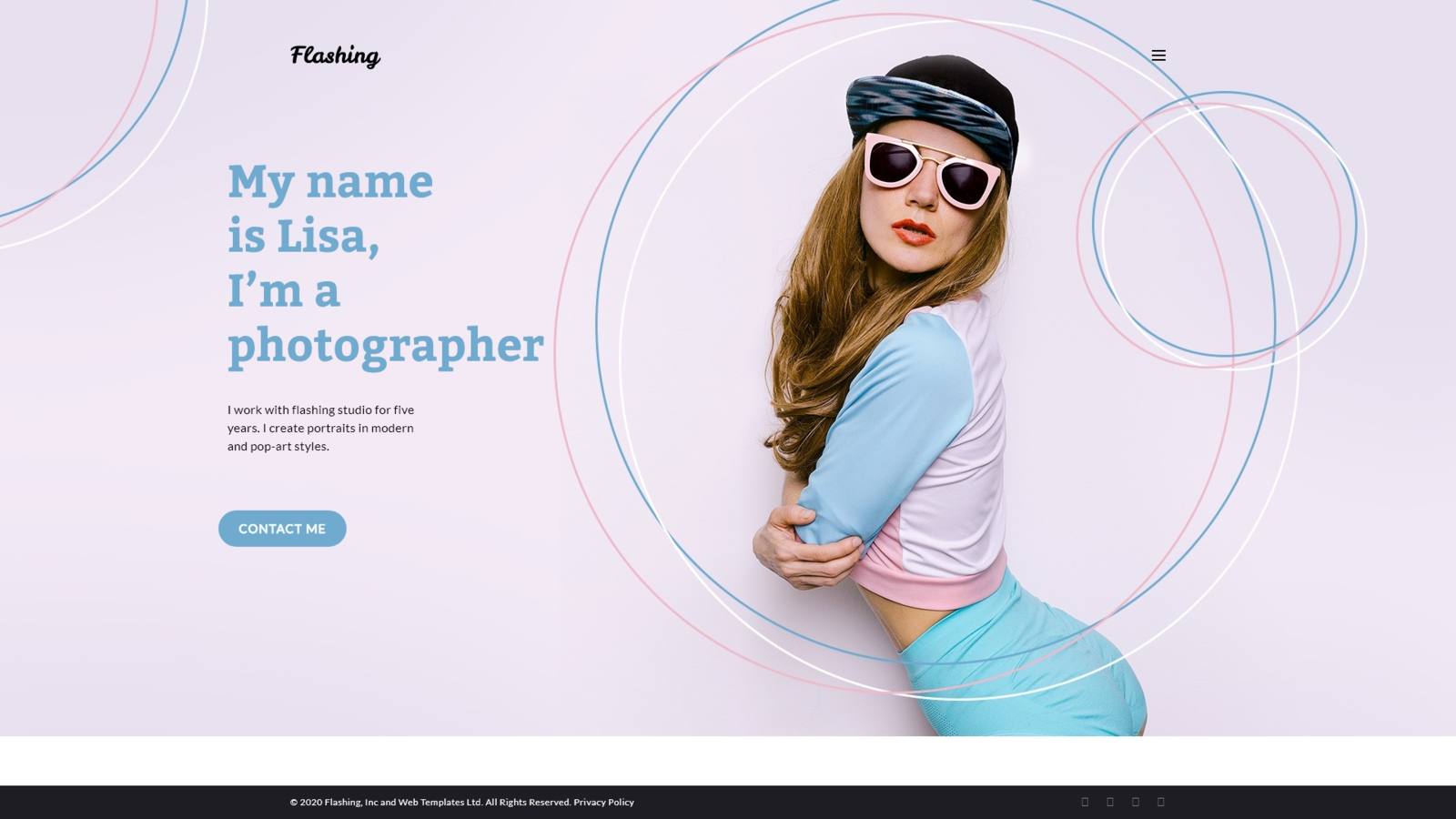 Flashing - Photographer Portfolio WordPress Theme