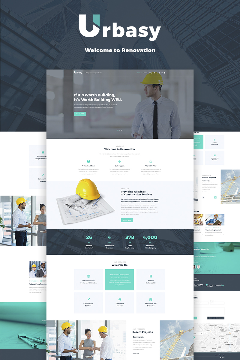 Urbasy - Construction Company WordPress Theme