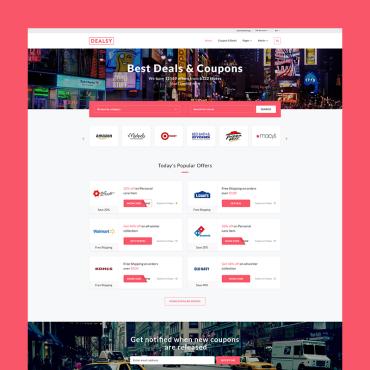 Coupons Daily Responsive Website Templates 66480