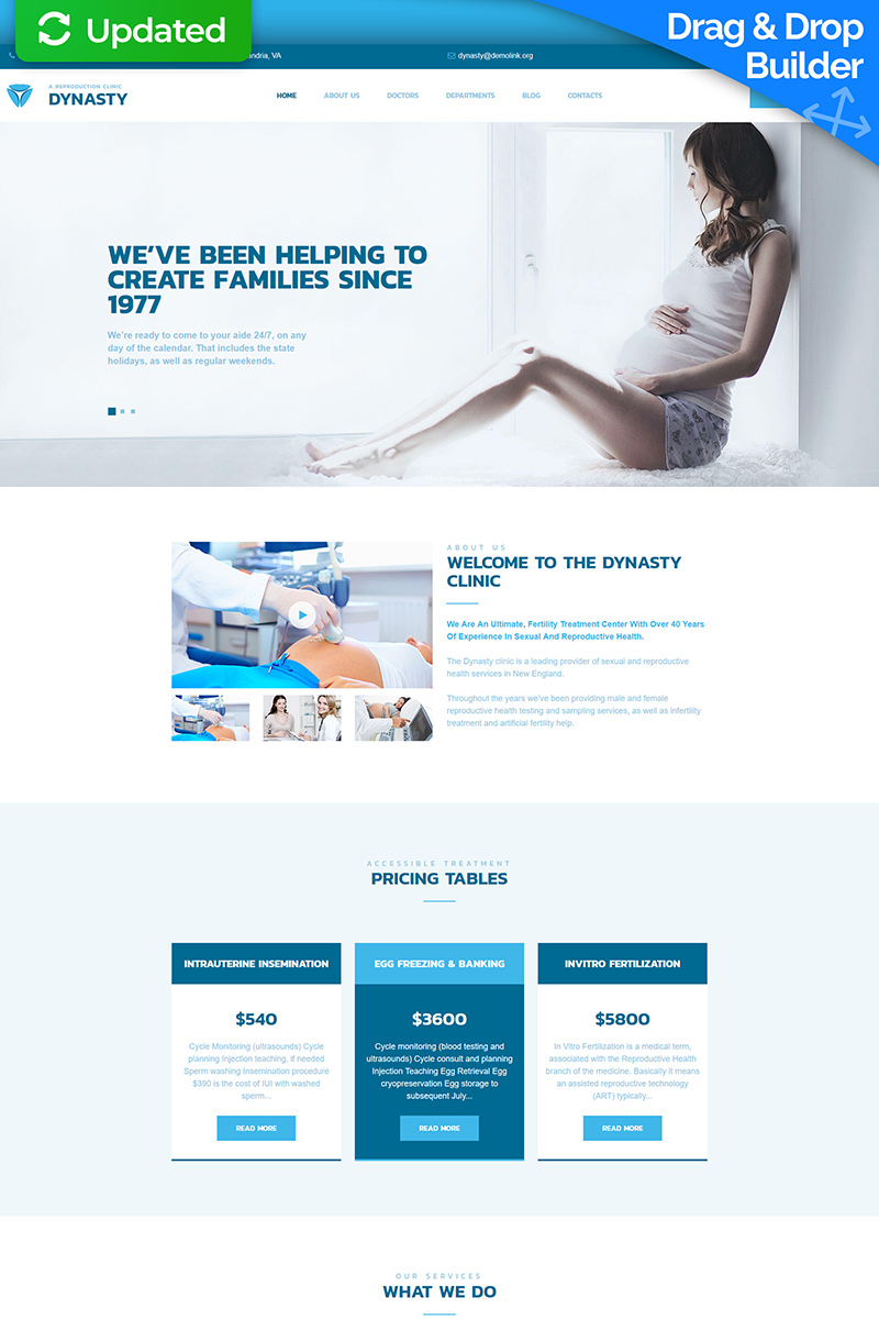 Dynasty - Reproduction Clinic Moto CMS 3 Template