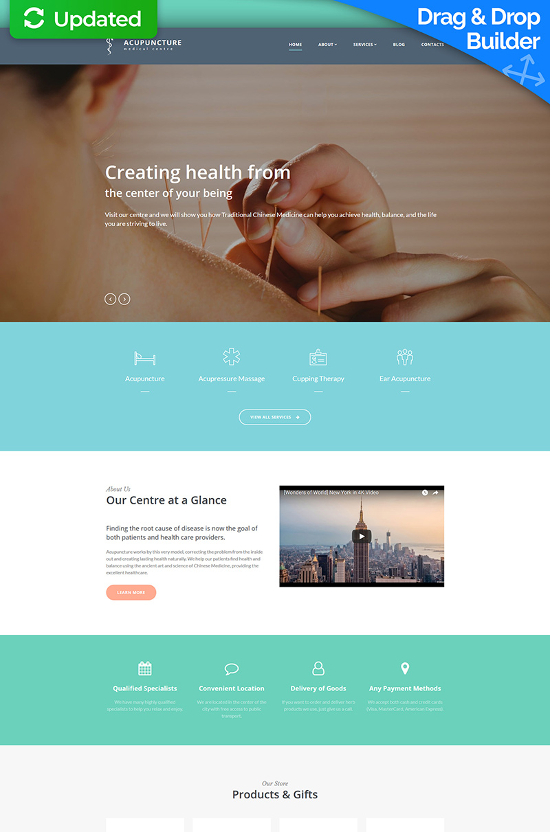 Acupuncture - Medical Center Moto CMS 3 Template