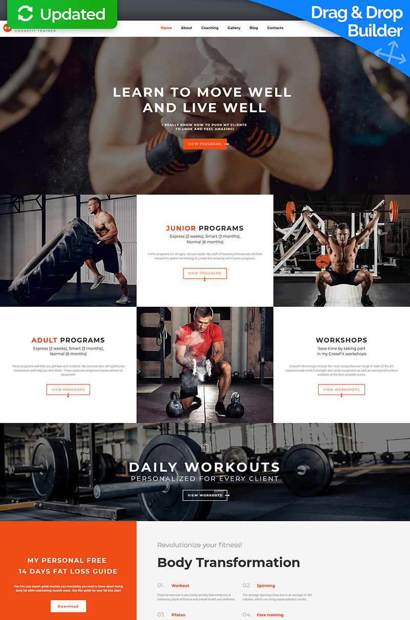Edward Newman - Crossfit Trainer Moto CMS 3 Template