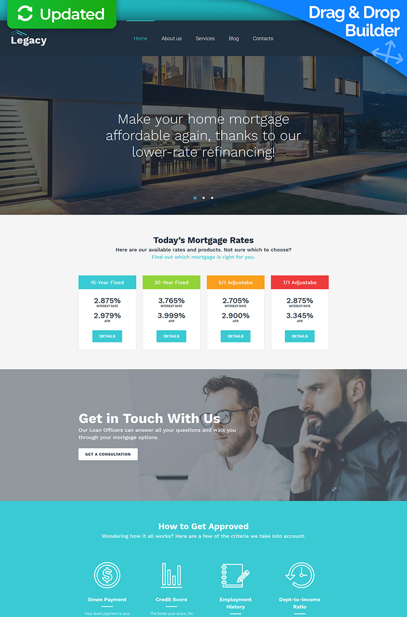 Estate and Mortgage Moto CMS 3 Template