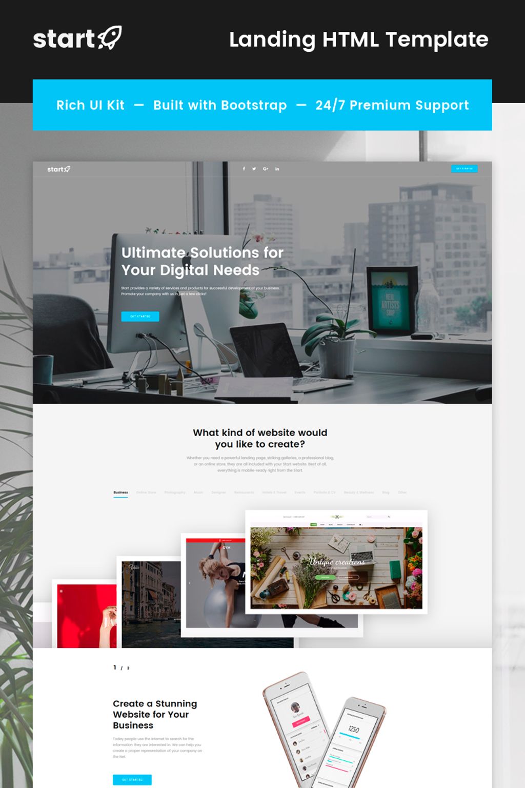 Start - Consulting Landing Page Template