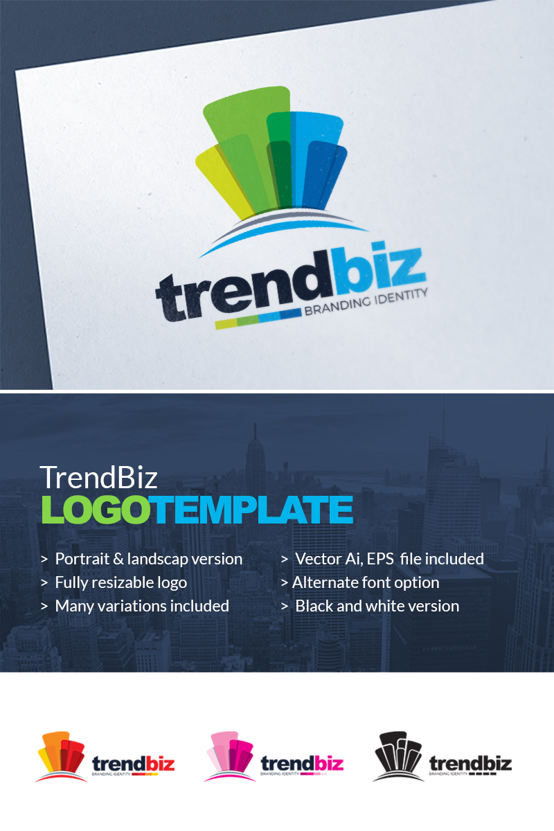 Business | Building | Business Growth Design | Trend Logo Template