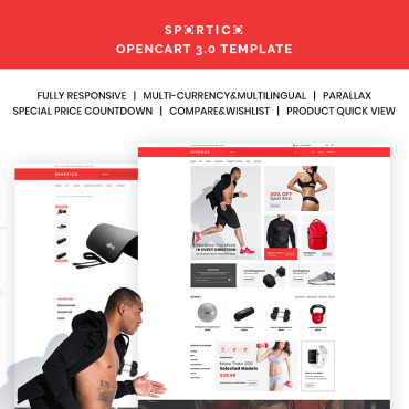 Nutrition Clothing OpenCart Templates 66886