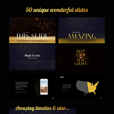 Gold Black PowerPoint Templates 66894