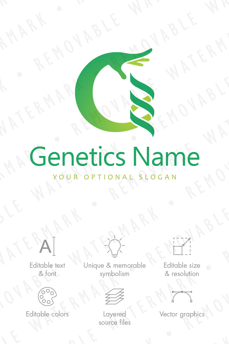 G Genetics Biotech Logo Template