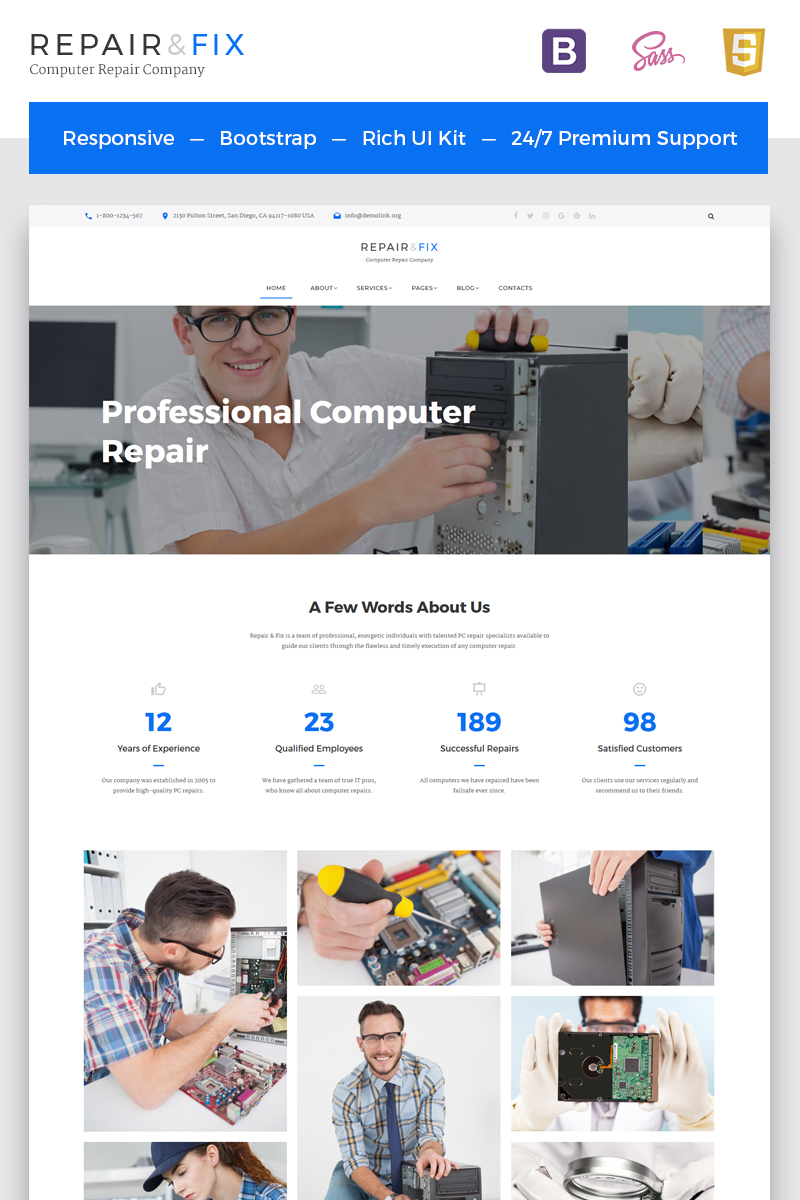 Repair Fix - Computer Repair Company HTML5 Website Template