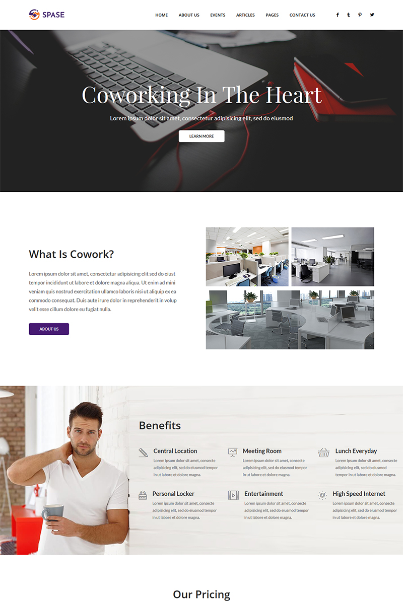 Spase - Business And Coworking HTML Website Template