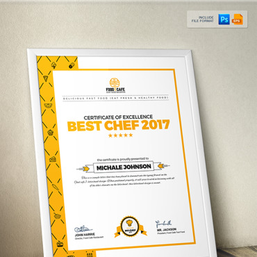 Food Best Certificate Templates 67124