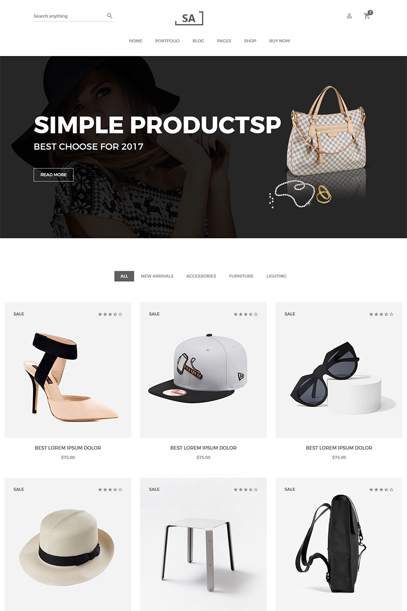 Sa - Minimalist eCommerce Website Template