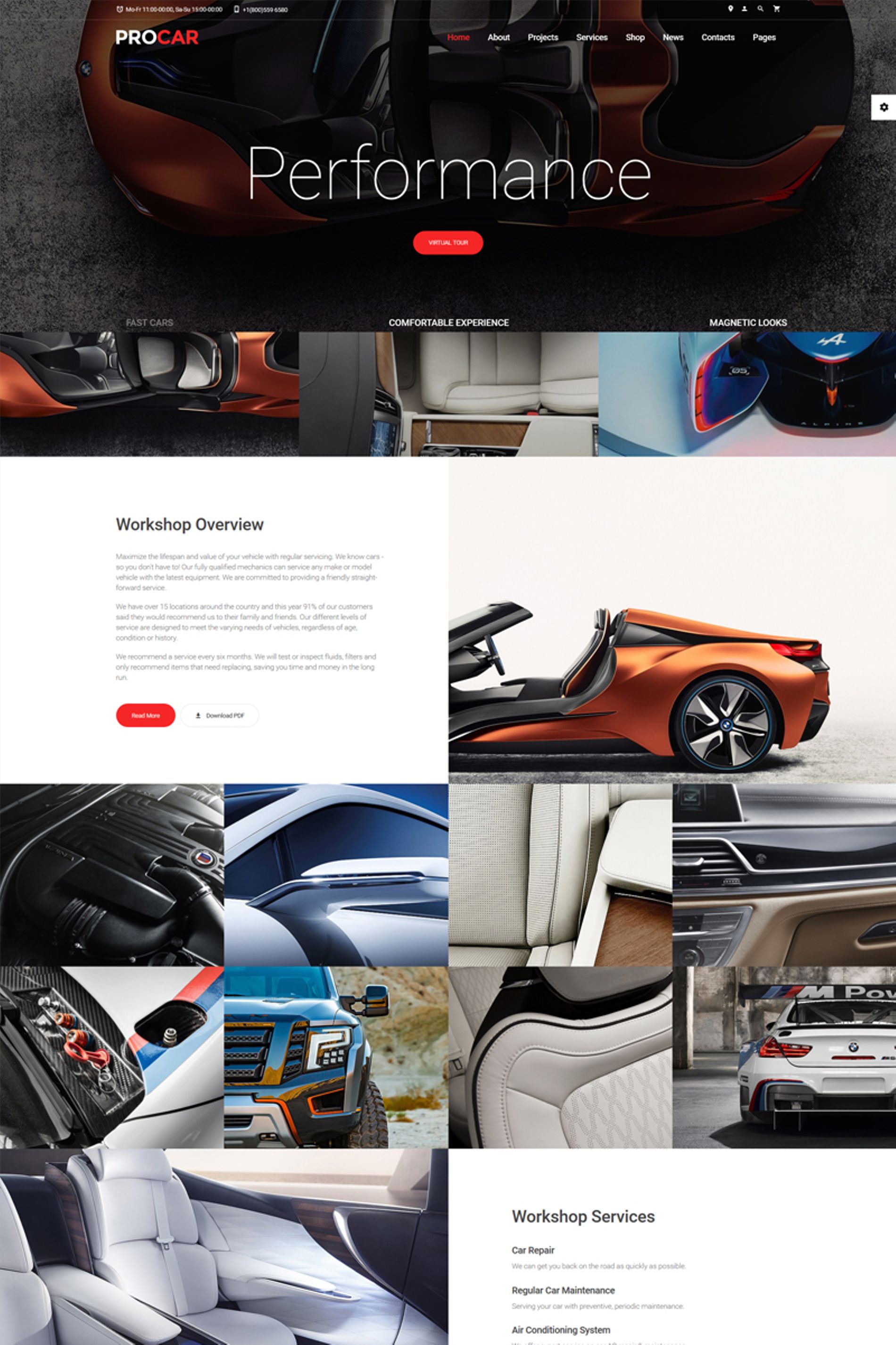 ProCar - Car Parts Multipage HTML Website Template