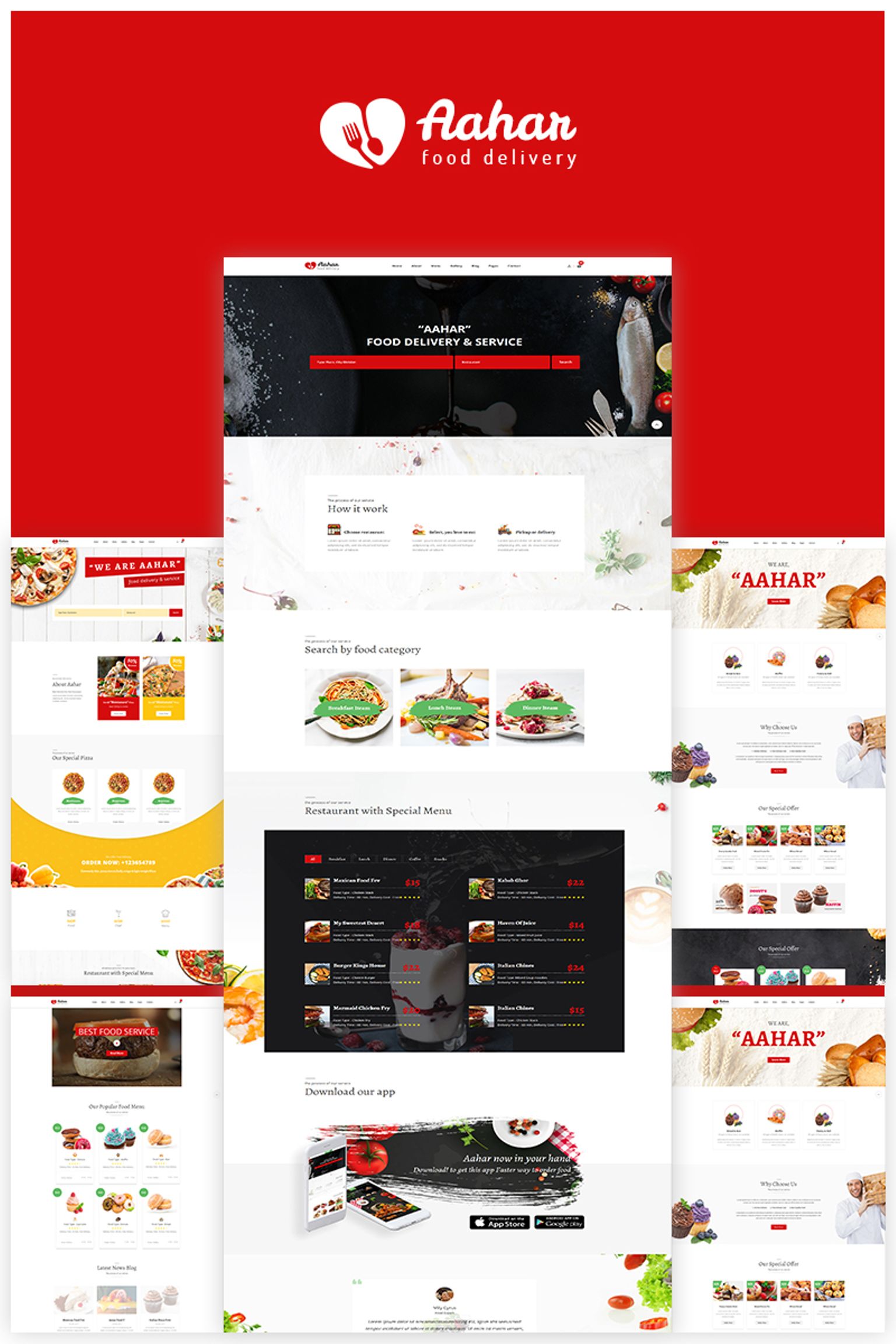 Aahar -  Food Delivery Bootstrap5 Website Template