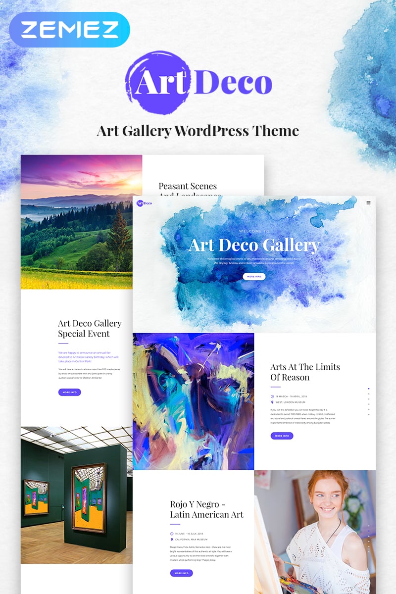 Art Deco - Art Gallery WordPress Theme