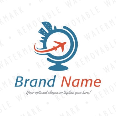 Globe Plane Logo Templates 67327