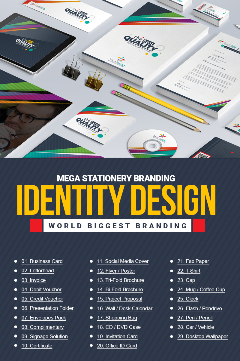Stationery Mega Branding - - Corporate Identity Template