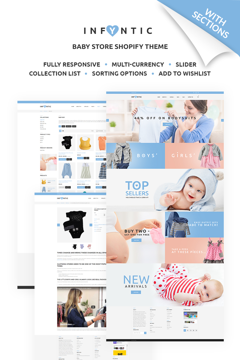 INFYNIC - Calm Baby Clothing Online Shop Shopify Theme