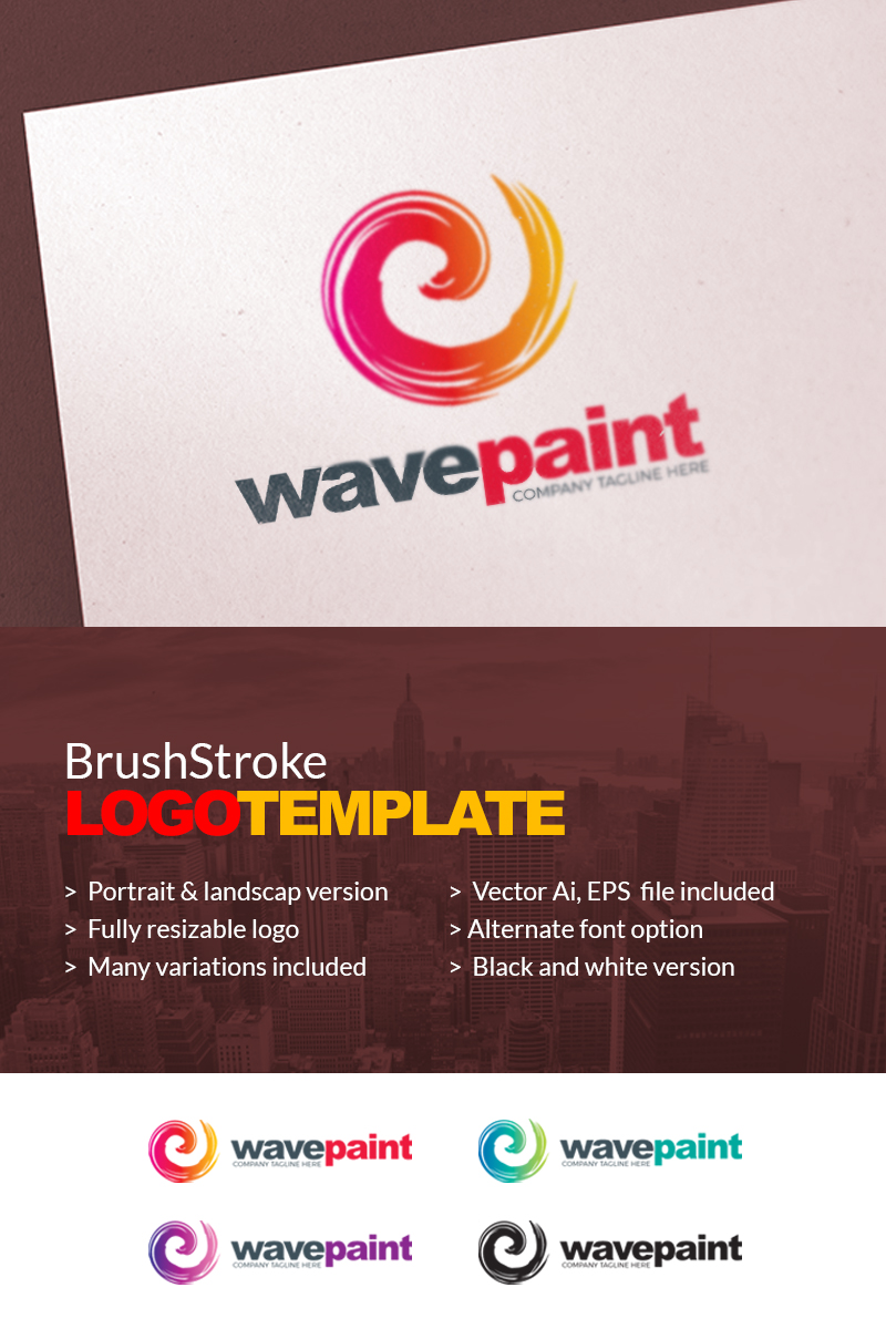 Paint Brush Color - Logo Template