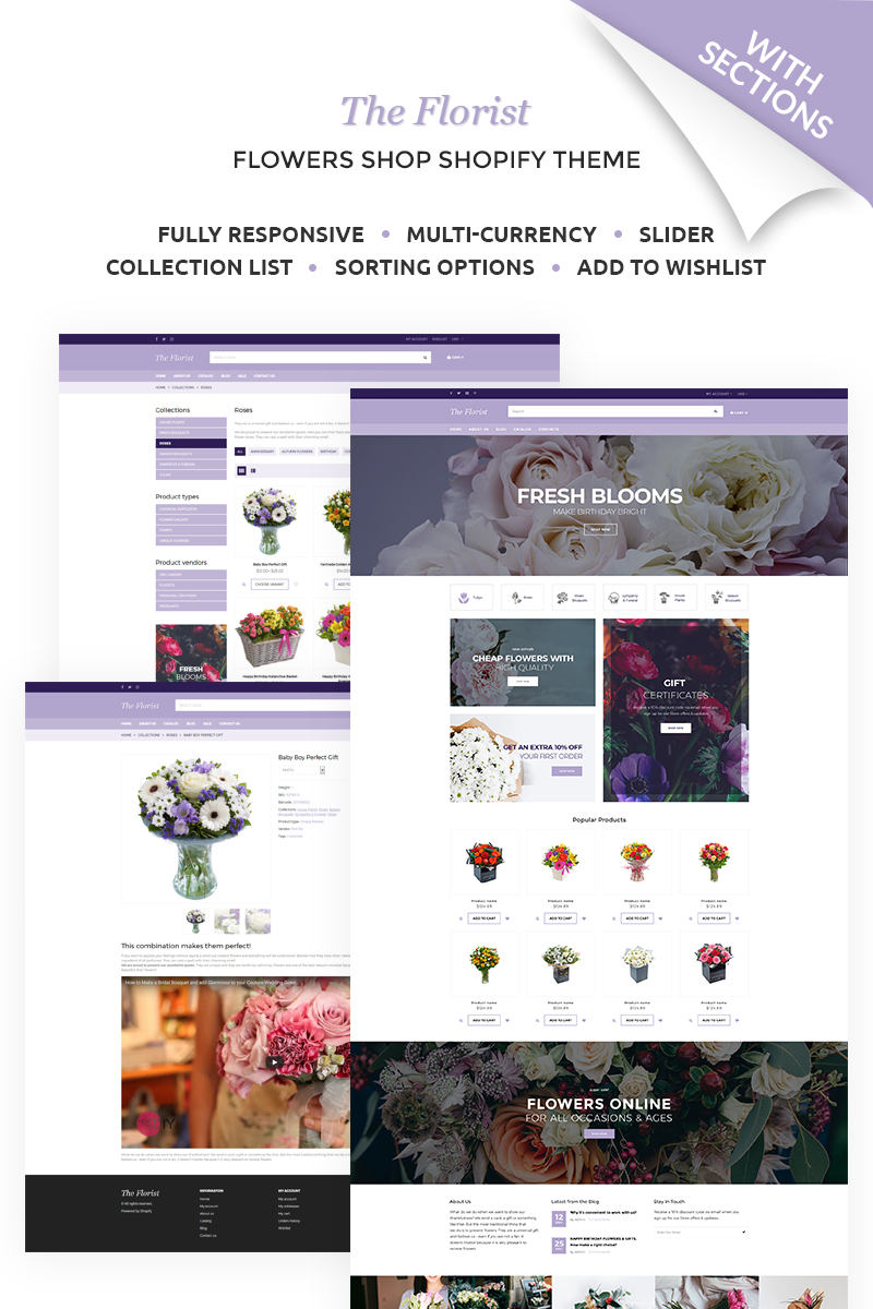 The Florist - Flower Shop Online Store 2.0 Shopify Theme