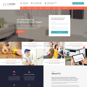 House Repair Responsive Website Templates 67572