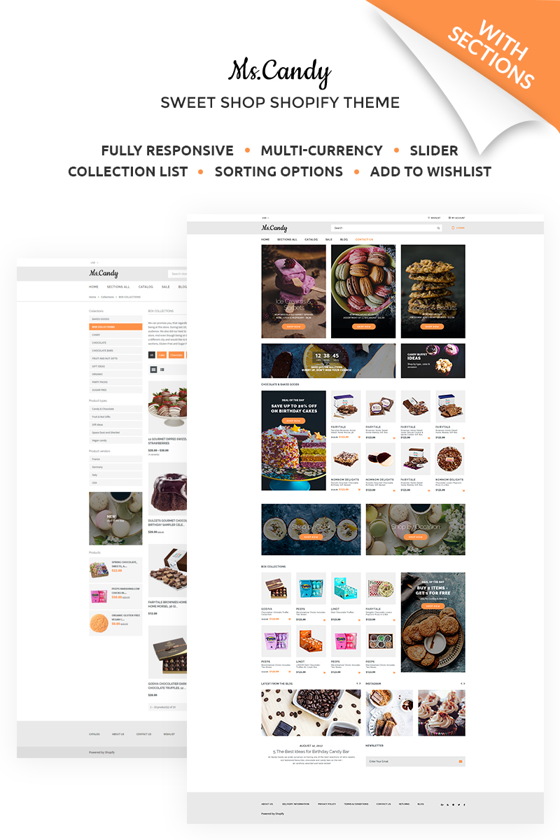Ms.Candy - Delicicous Sweets & Candies Online Store Shopify Theme