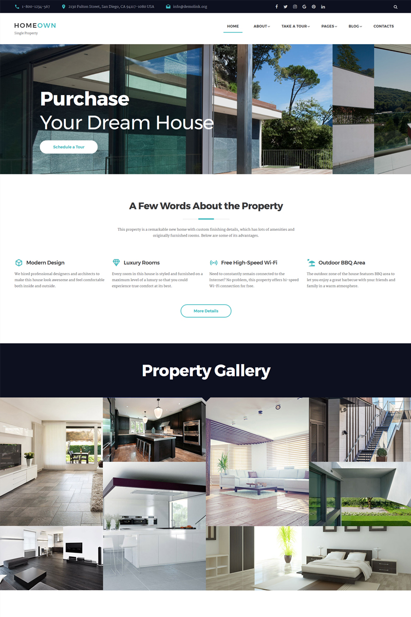 HOMEOWN - Luxury Single Property Selling Company Multipage HTML Website Template