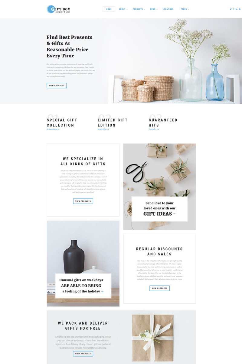 Gift Box - Gift Shop Multipage HTML5 Website Template