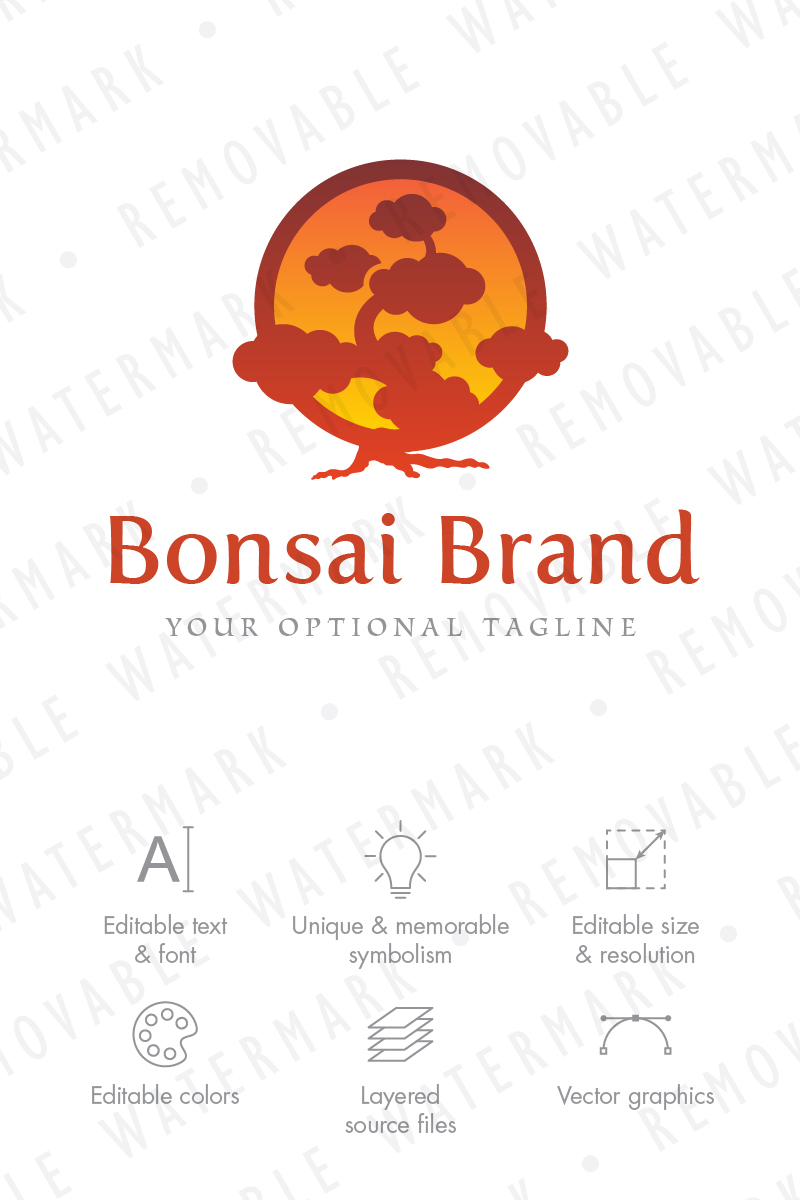 Bonsai Tree Logo Template