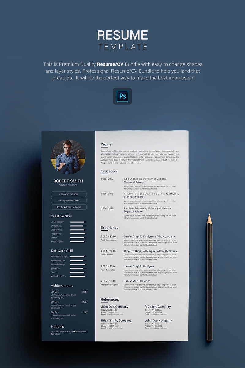 Robert Smith - Graphic Designer Resume Template