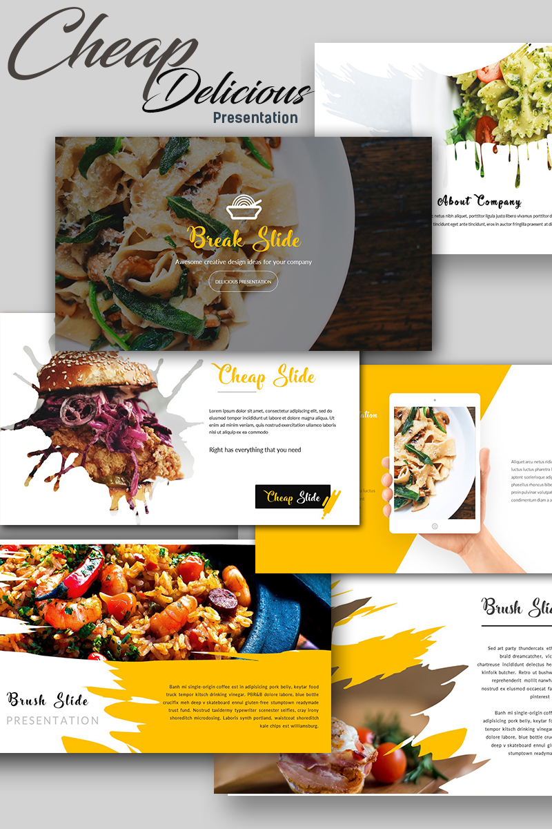 Cheap Delicious Presentation PowerPoint template