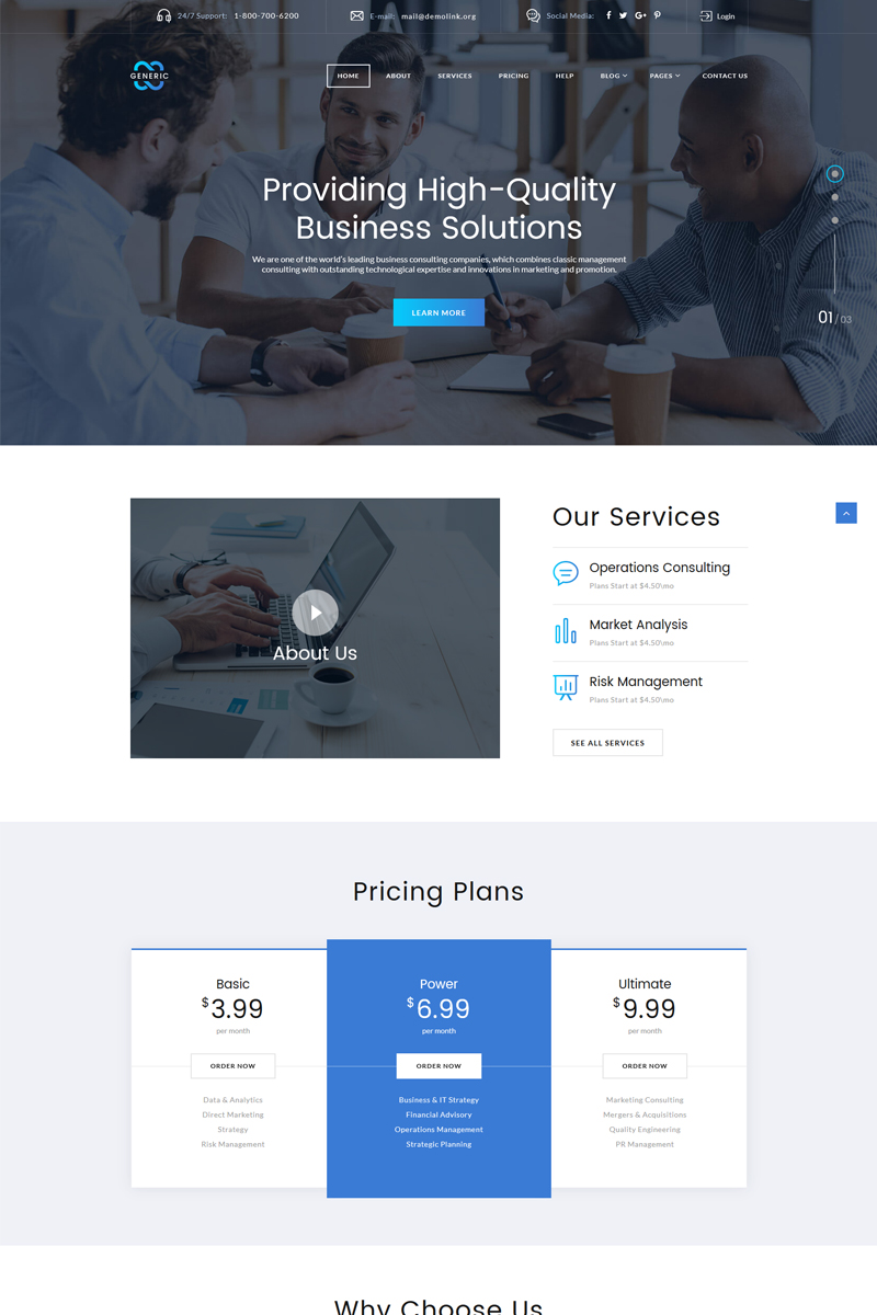 Generic - Creative Business Consulting Multipage HTML Website Template