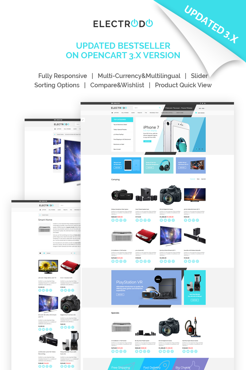 ElectroDo - Electronics Shop OpenCart Template